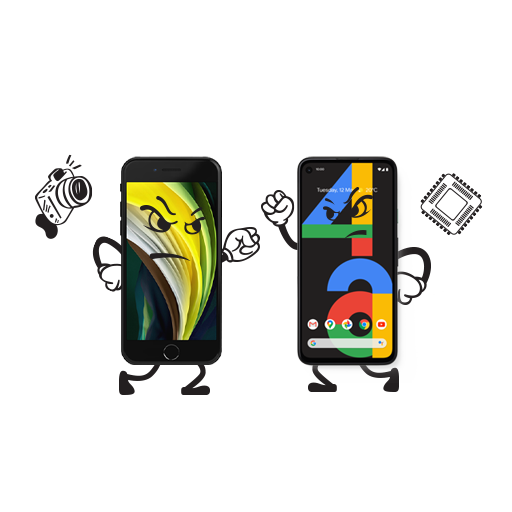 iPhone SE vs Google Pixel 4a