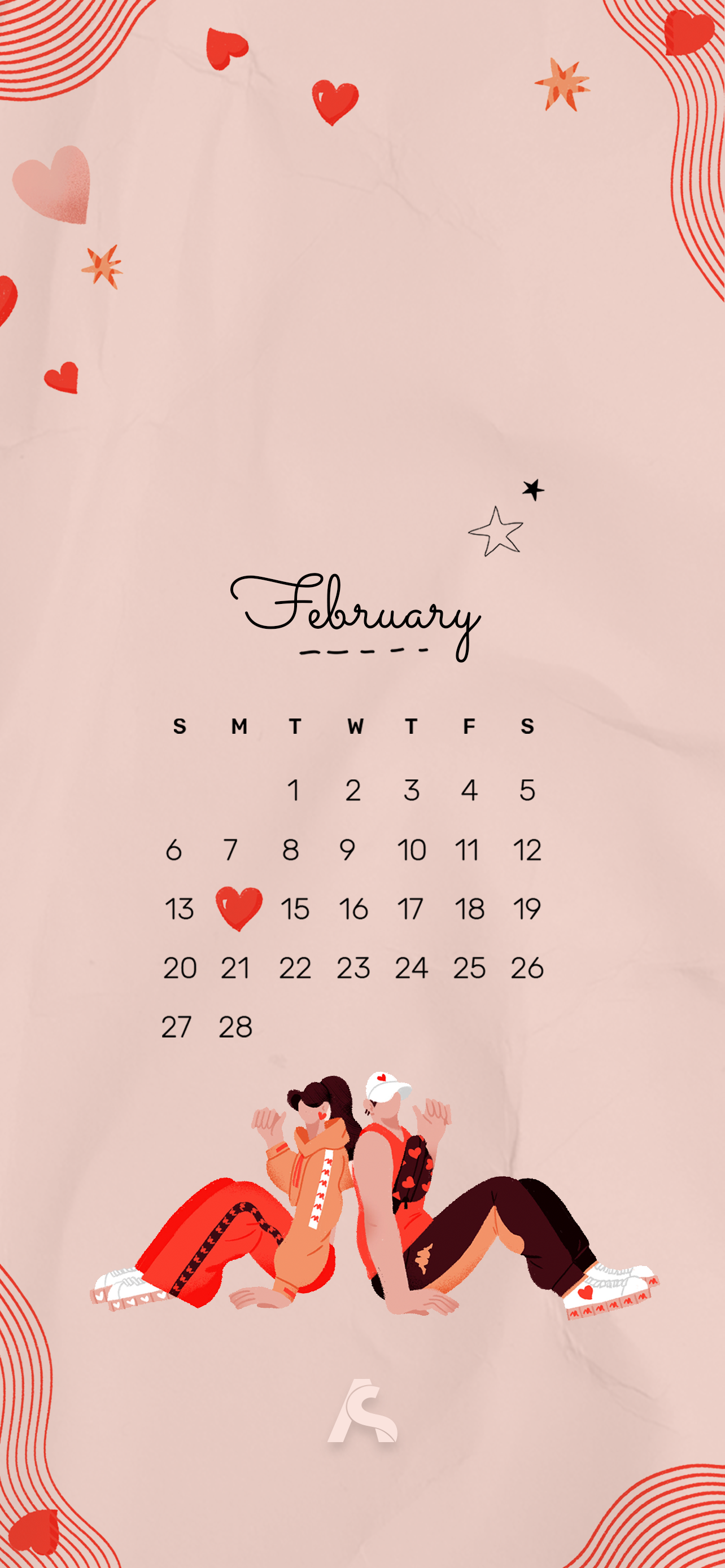 iPhone Pro Max February love wallpaper