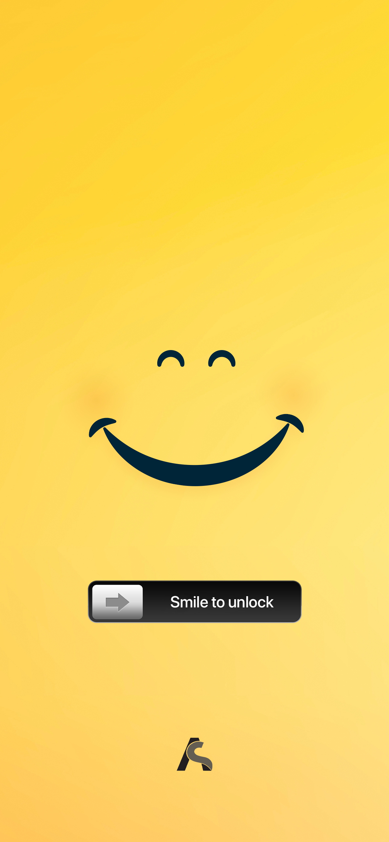 Smile to Unlock iPhone Wallpaper